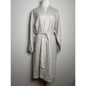 Amazhiyu Womens Linen Kimono Spa Robe Size S Quiet Luxury Minimalist Relaxation